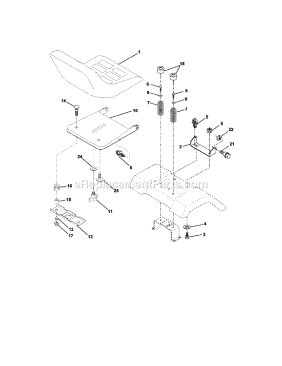 Page F Diagram and Parts List for 917272260  Craftsman Lawn Tractor