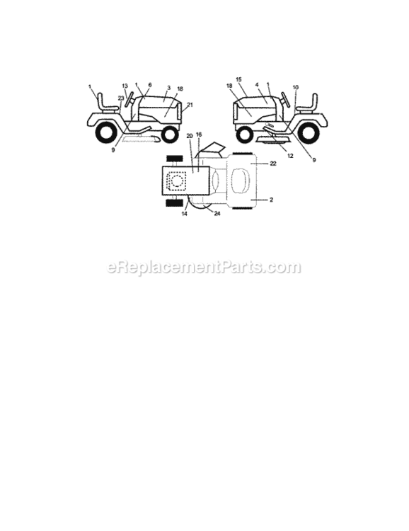Page G Diagram and Parts List for 917272260  Craftsman Lawn Tractor