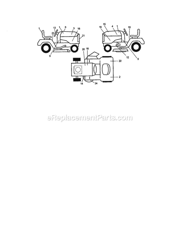 Page G Diagram and Parts List for 917272261  Craftsman Lawn Tractor