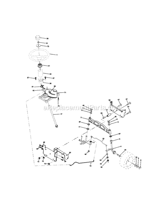 Page D Diagram and Parts List for 917272281  Craftsman Lawn Tractor