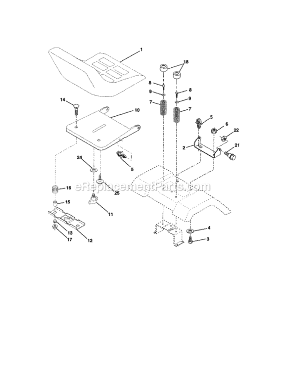 Page F Diagram and Parts List for 917272281  Craftsman Lawn Tractor