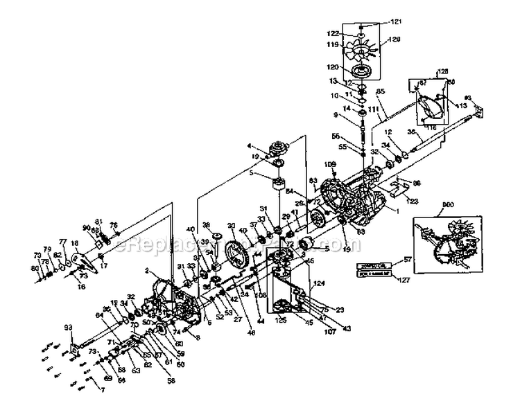 Hydro_Grear_Transaxle Diagram and Parts List for 917272442  Craftsman Lawn Mower