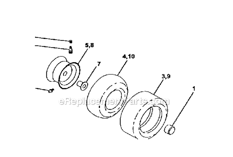 Wheels_And_Tires Diagram and Parts List for 917272442  Craftsman Lawn Mower