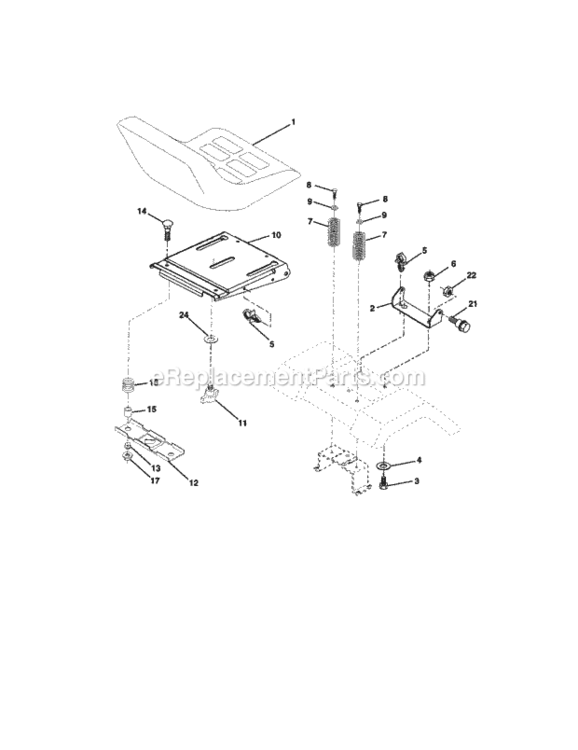 Page F Diagram and Parts List for 917272450  Craftsman Lawn Tractor