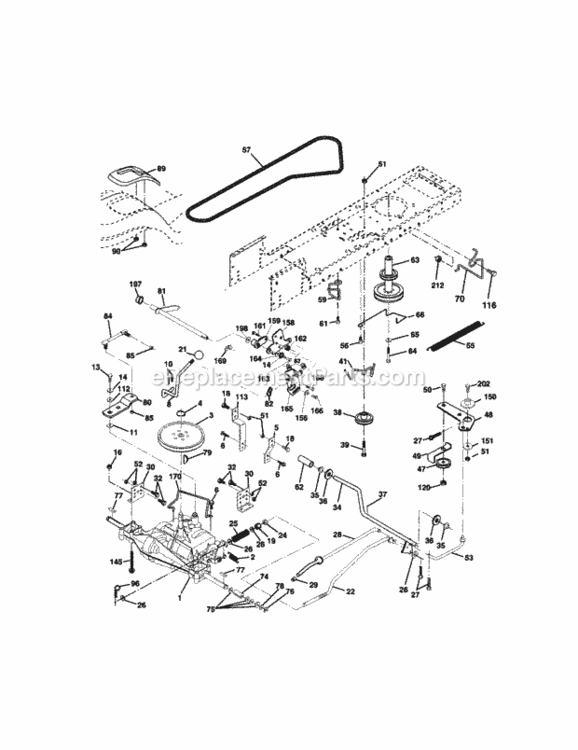 Page C Diagram and Parts List for 917272451  Craftsman Lawn Tractor
