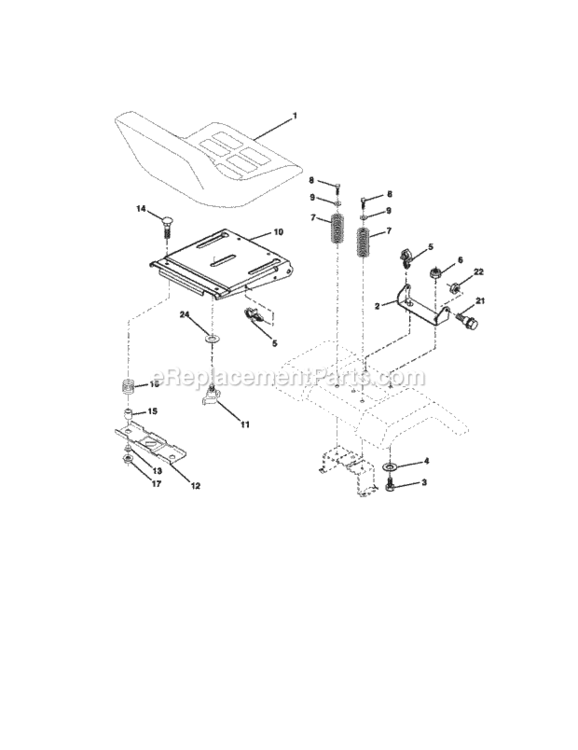 Page F Diagram and Parts List for 917272451  Craftsman Lawn Tractor
