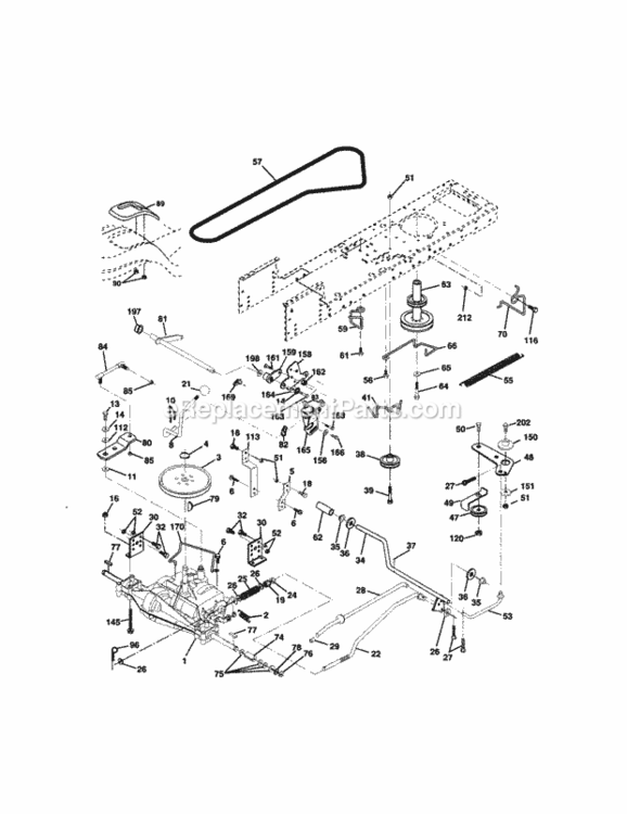 Page C Diagram and Parts List for 917272452  Craftsman Lawn Tractor