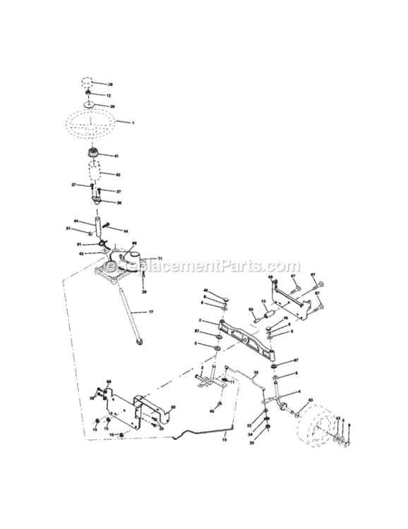Page D Diagram and Parts List for 917272452  Craftsman Lawn Tractor