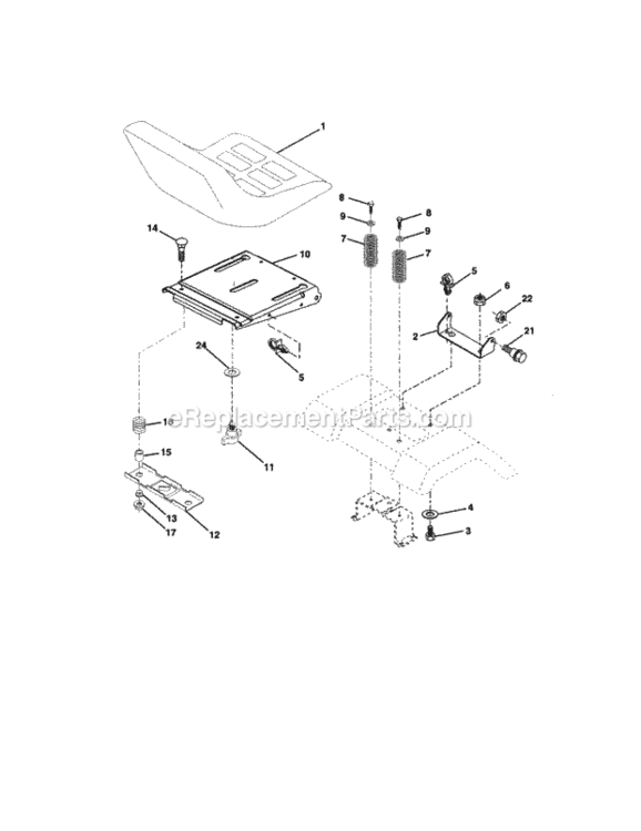 Page F Diagram and Parts List for 917272452  Craftsman Lawn Tractor