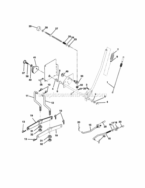 Page H Diagram and Parts List for 917272452  Craftsman Lawn Tractor