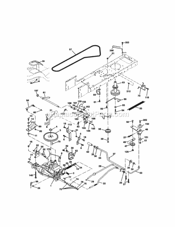 Page C Diagram and Parts List for 917272453  Craftsman Lawn Tractor