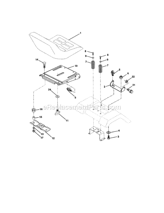 Page F Diagram and Parts List for 917272453  Craftsman Lawn Tractor