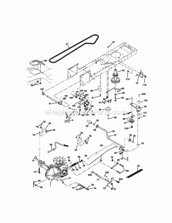 Page C Diagram and Parts List for 917272461  Craftsman Lawn Tractor