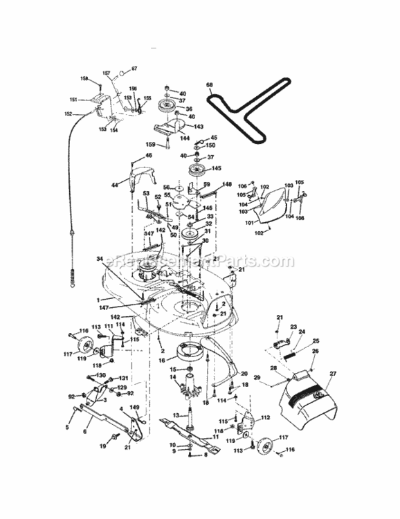 Page J Diagram and Parts List for 917272463  Craftsman Lawn Tractor