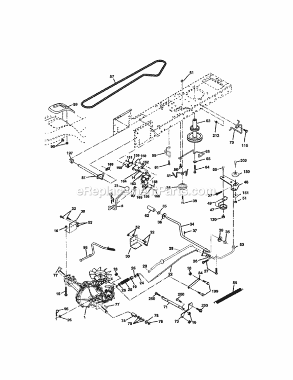 Page C Diagram and Parts List for 917272463  Craftsman Lawn Tractor