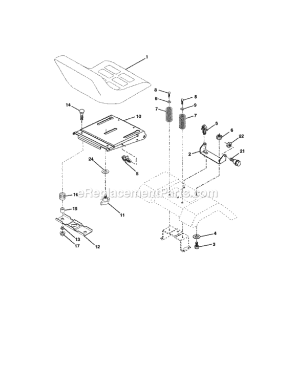 Page F Diagram and Parts List for 917272463  Craftsman Lawn Tractor
