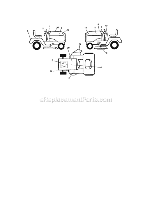 Page G Diagram and Parts List for 917272463  Craftsman Lawn Tractor