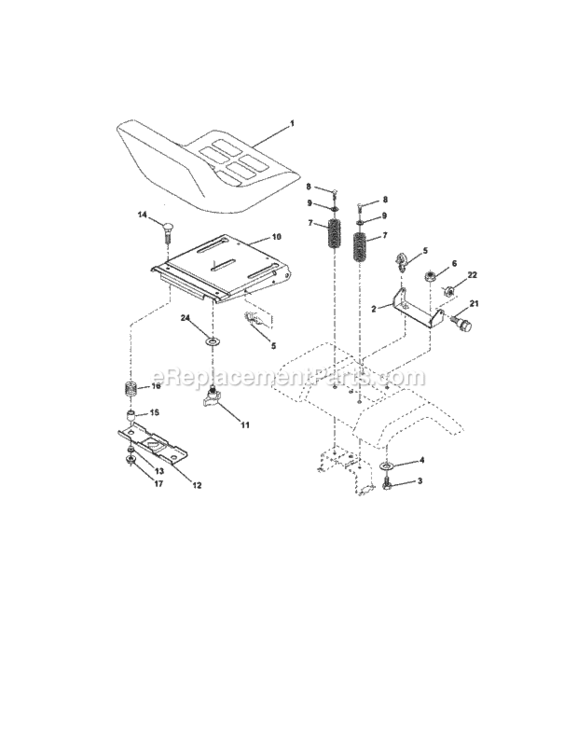 Page F Diagram and Parts List for 917272850  Craftsman Lawn Tractor