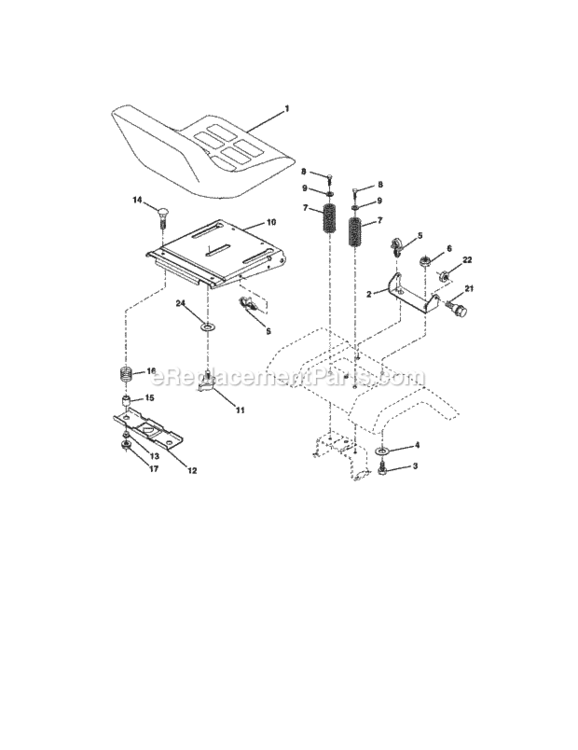Page F Diagram and Parts List for 917272851  Craftsman Lawn Tractor