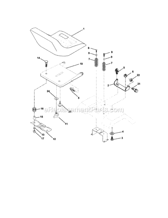 Page F Diagram and Parts List for 917272860  Craftsman Lawn Tractor