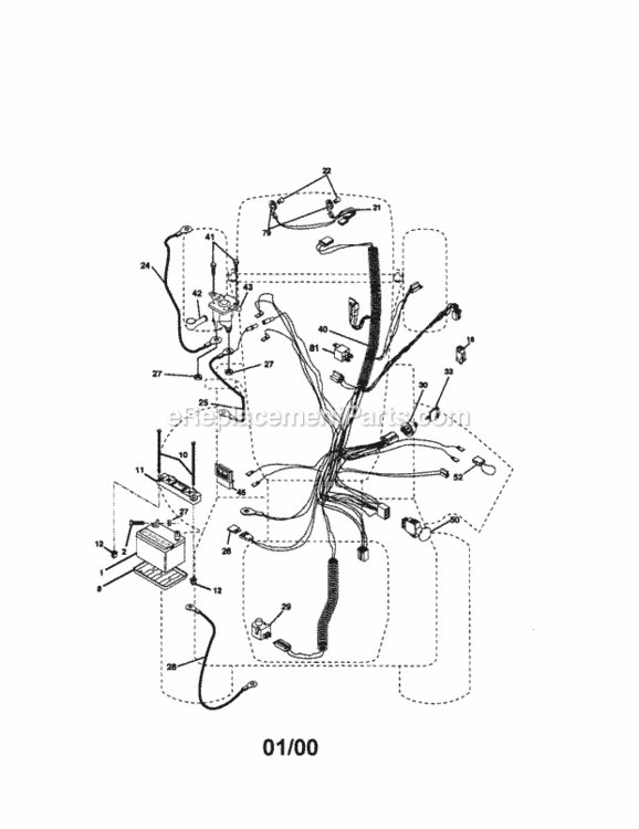 Page A Diagram and Parts List for 917272950  Craftsman Lawn Tractor