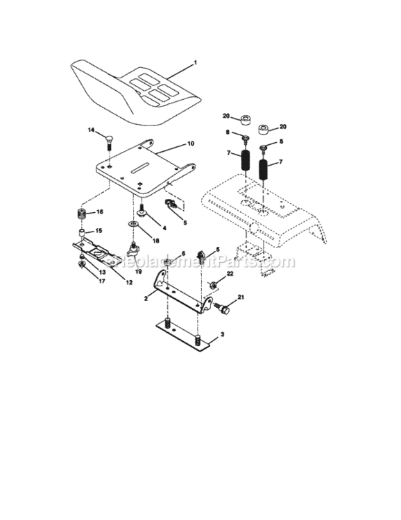 Page F Diagram and Parts List for 917272950  Craftsman Lawn Tractor