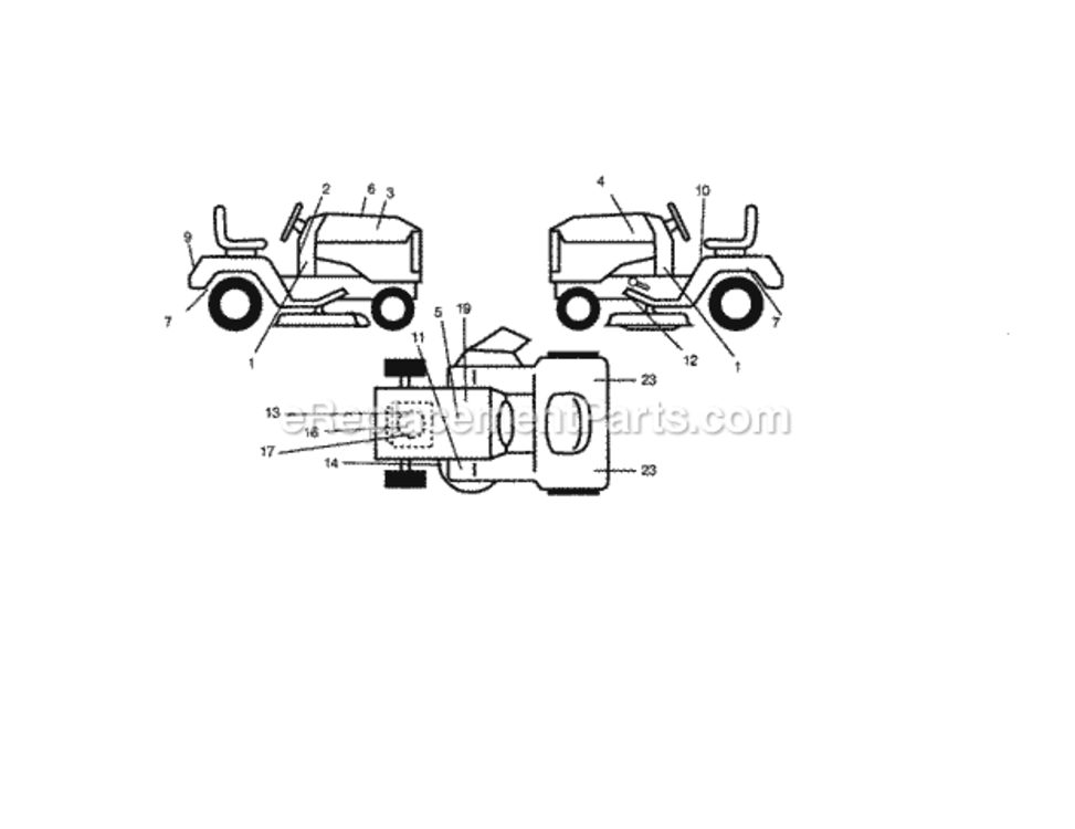 Page G Diagram and Parts List for 917272951  Craftsman Lawn Tractor