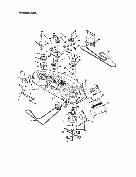 Page J Diagram and Parts List for 917272952  Craftsman Lawn Tractor