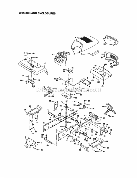 Page B Diagram and Parts List for 917272952  Craftsman Lawn Tractor