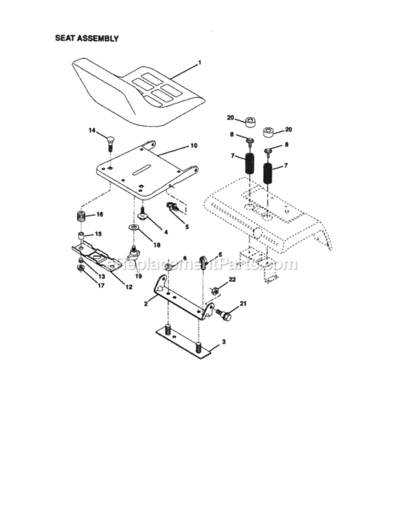 Page F Diagram and Parts List for 917272952  Craftsman Lawn Tractor