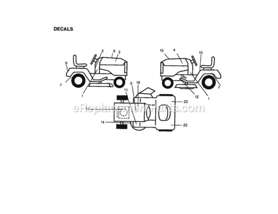 Page G Diagram and Parts List for 917272952  Craftsman Lawn Tractor