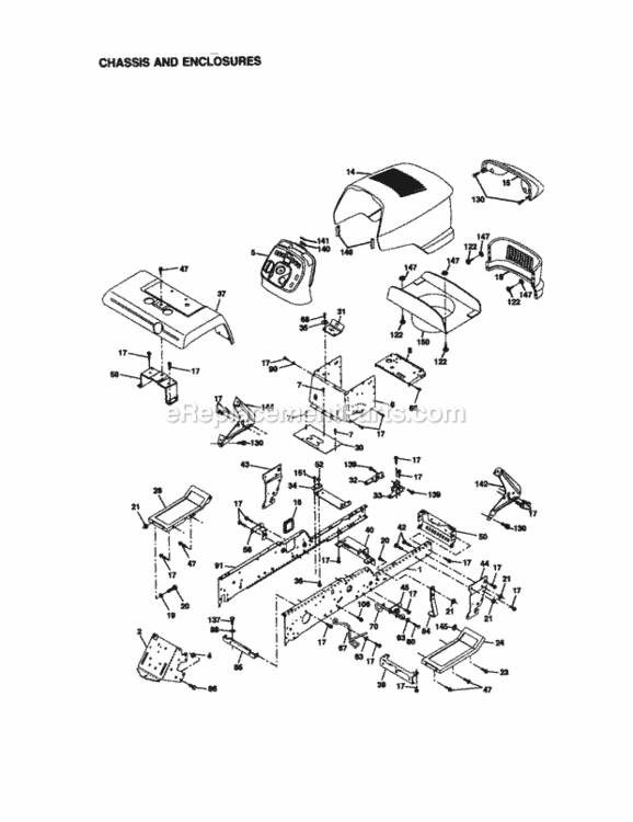 Page B Diagram and Parts List for 917272953  Craftsman Lawn Tractor