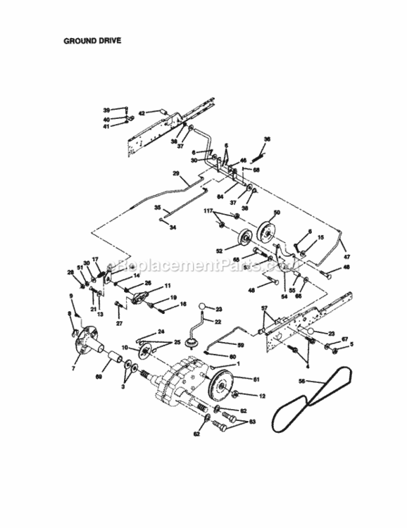 Page C Diagram and Parts List for 917272953  Craftsman Lawn Tractor