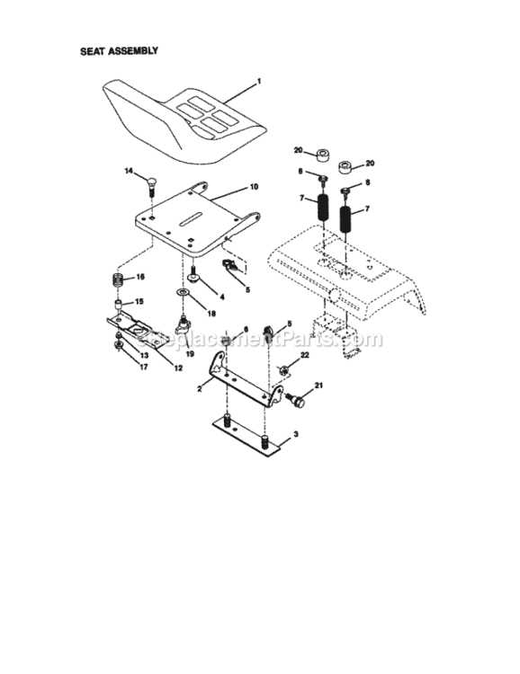 Page F Diagram and Parts List for 917272953  Craftsman Lawn Tractor