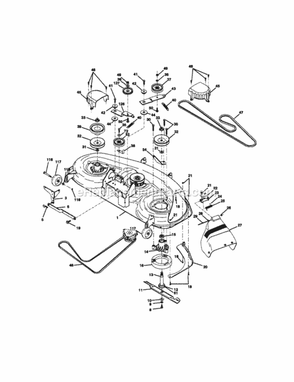 Page J Diagram and Parts List for 917272961  Craftsman Lawn Tractor