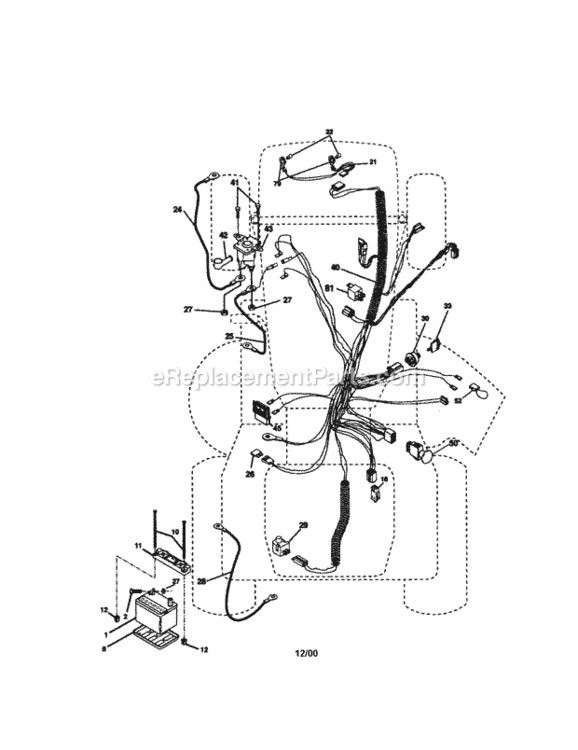 Page A Diagram and Parts List for 917272962  Craftsman Lawn Tractor