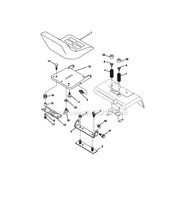 Page F Diagram and Parts List for 917272962  Craftsman Lawn Tractor