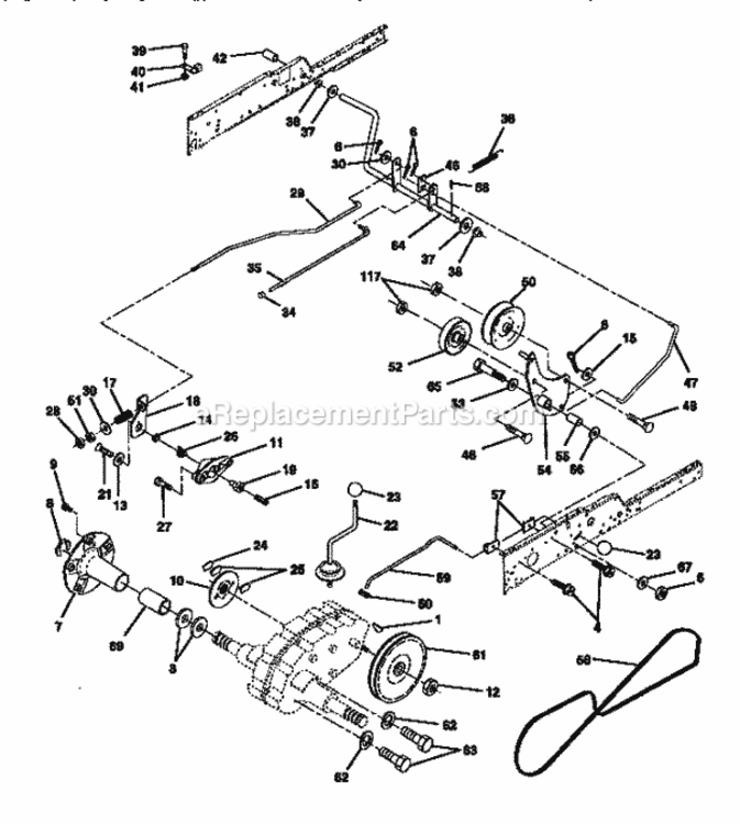 Page C Diagram and Parts List for 917273010  Craftsman Lawn Tractor