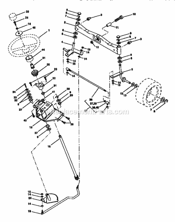 Page D Diagram and Parts List for 917273010  Craftsman Lawn Tractor