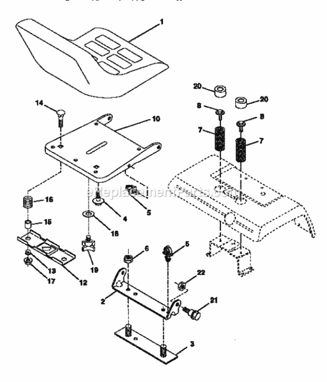Page F Diagram and Parts List for 917273010  Craftsman Lawn Tractor