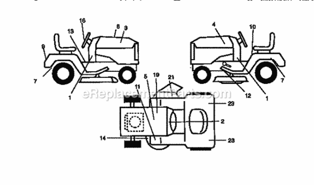 Page G Diagram and Parts List for 917273010  Craftsman Lawn Tractor