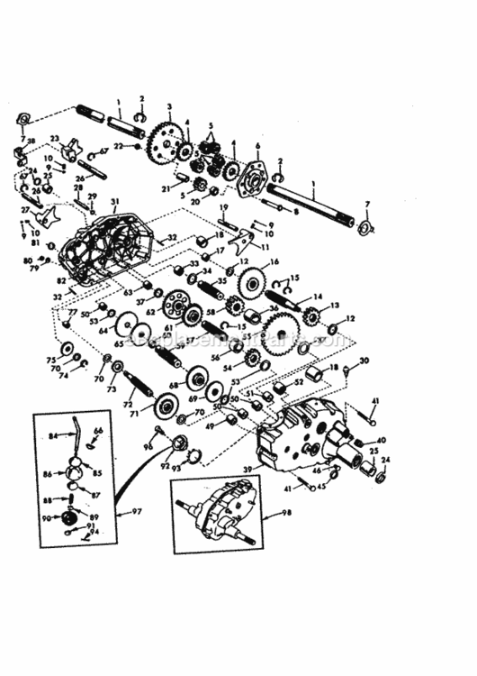 Page K Diagram and Parts List for 917273011  Craftsman Lawn Tractor