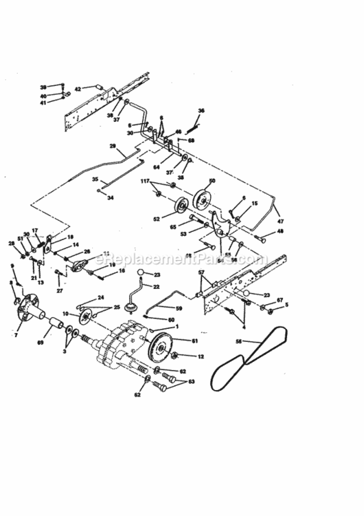 Page C Diagram and Parts List for 917273011  Craftsman Lawn Tractor