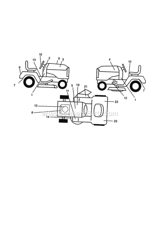 Page G Diagram and Parts List for 917273011  Craftsman Lawn Tractor
