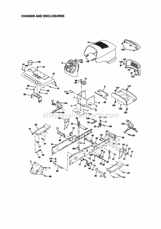 Page B Diagram and Parts List for 917273012  Craftsman Lawn Tractor
