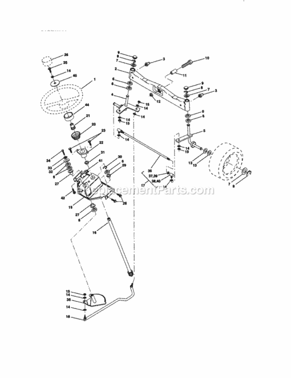 Page D Diagram and Parts List for 917273013  Craftsman Lawn Tractor