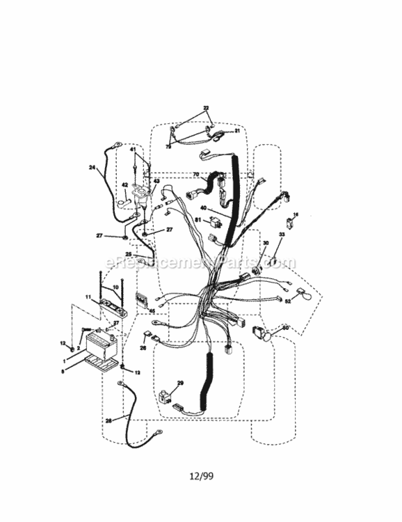 Page A Diagram and Parts List for 917273014  Craftsman Lawn Tractor