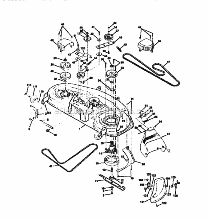 Page J Diagram and Parts List for 917273020  Craftsman Lawn Tractor
