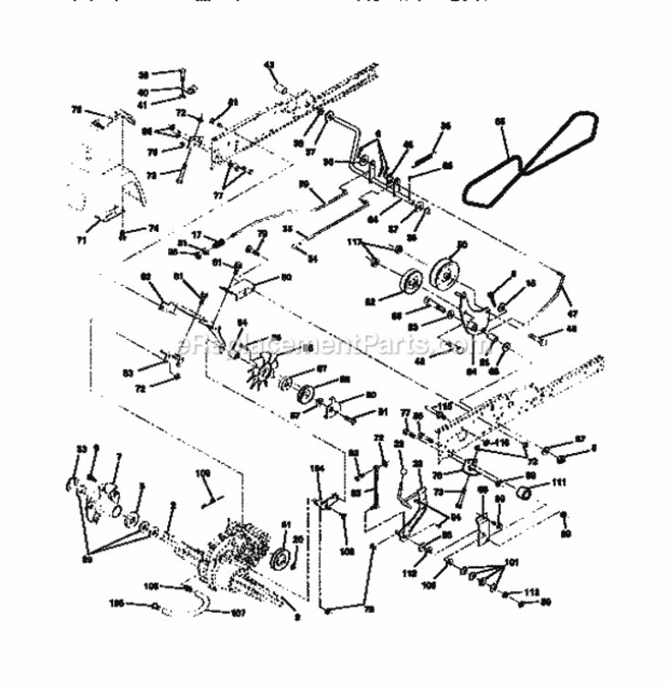 Page C Diagram and Parts List for 917273020  Craftsman Lawn Tractor