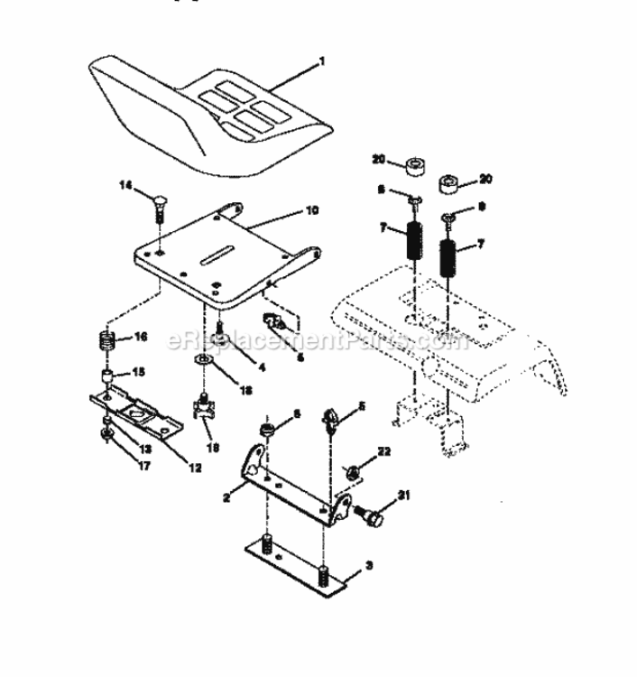 Page F Diagram and Parts List for 917273020  Craftsman Lawn Tractor